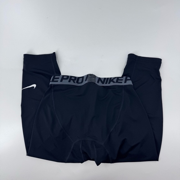 Nike Compression Pants Black and White with Elastic Waistband - Picture 5 of 8